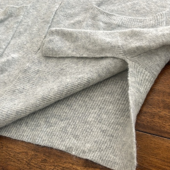 Madewell Long Grey Cardigan in Cozy Wool & Alpaca Blend Yarn sz S Lounge - Picture 9 of 11